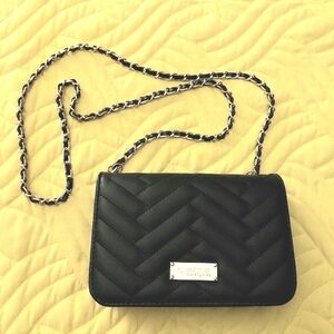 NWOT! bebe Quilted Black Bag with Signature Logo Plate